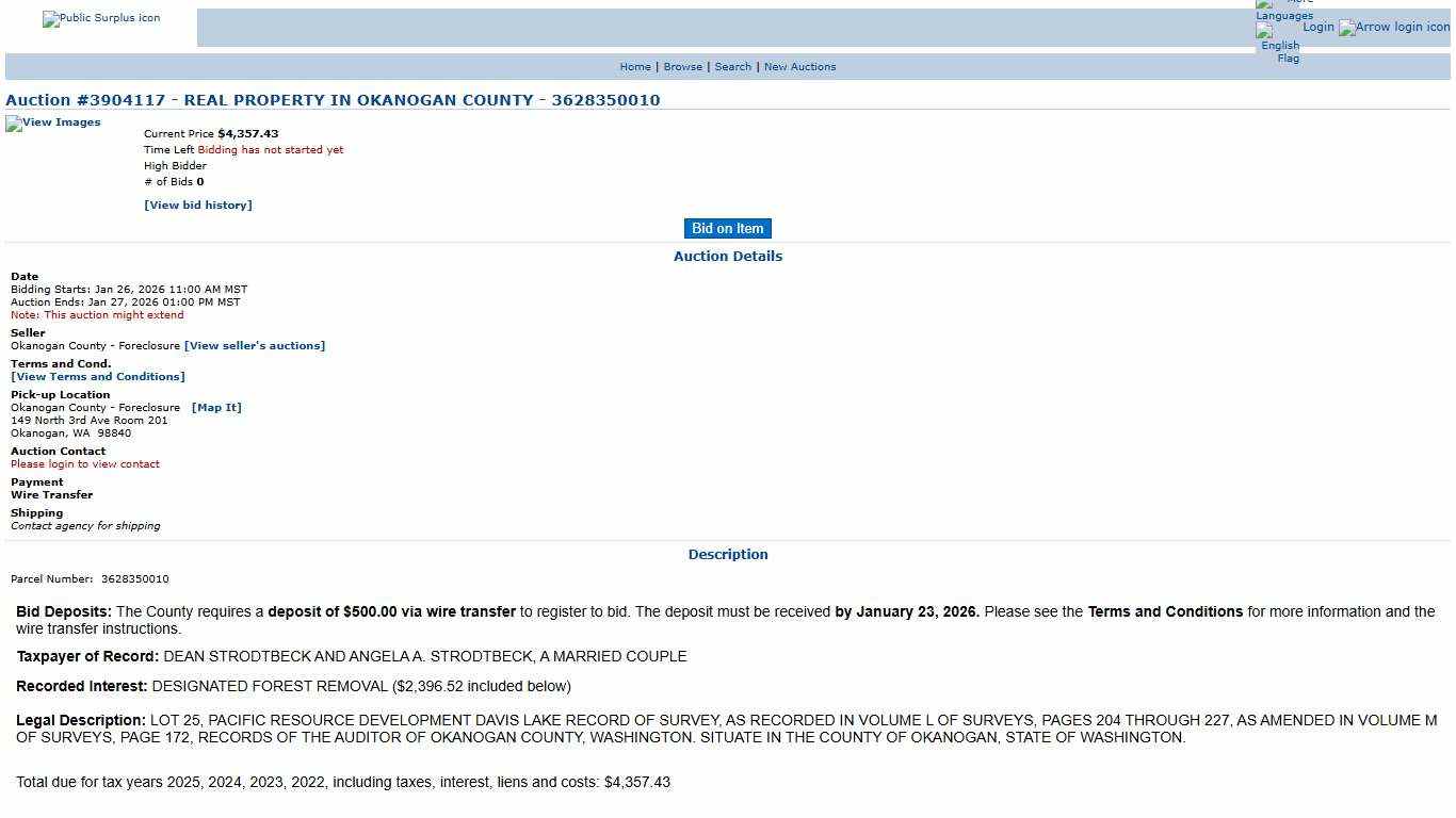 Public Surplus: Auction #3904117